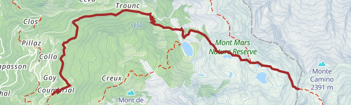 Route map: Una croce di confine